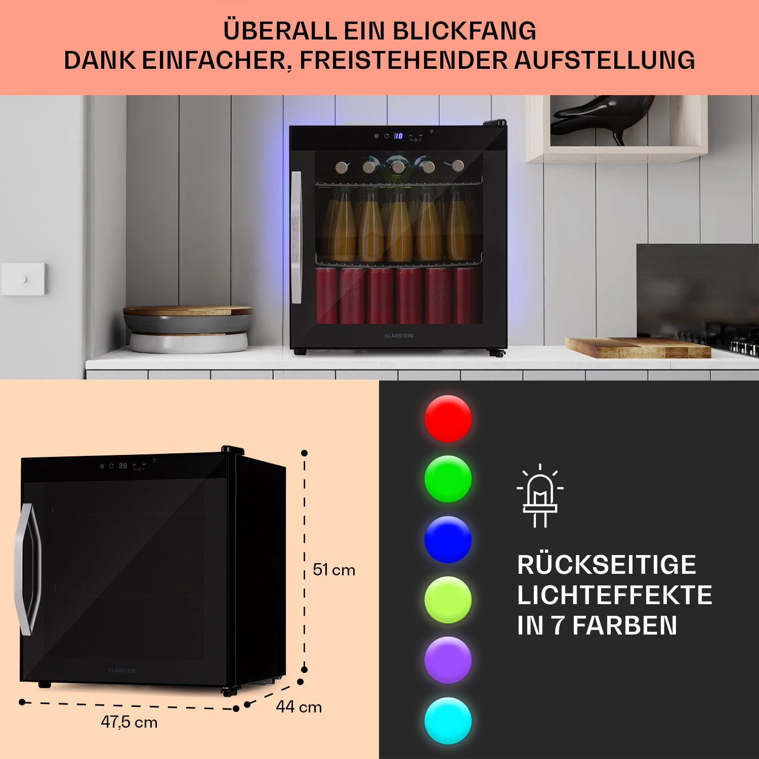 Coachella 50 Weinkühlschrank 47 Liter WiFi-Funktion Hintergrundbeleuchtung Edelstahl 8 Coachella 50 Weinkühlschrank 47 Liter WiFi-Funktion Hintergrundbeleuchtung Edelstahl – Bild 6