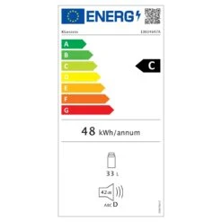 Beersafe M Onyx Kühlschrank 33 Liter 2 Böden Panoramaglastür -Küchenmaschinen Verkäufe 10034847 energy label