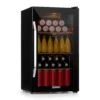 Beersafe XXL Onyx Kühlschrank 80 Liter 3 Böden Panoramaglastür