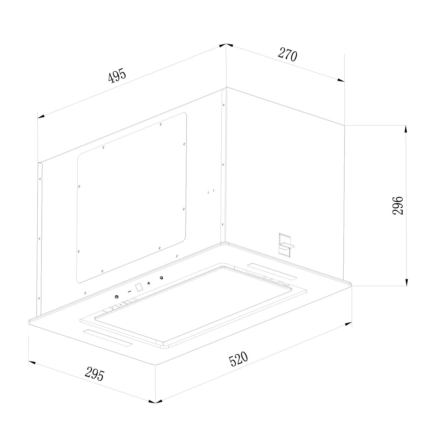 Hektor Eco Dunstabzugshaube Lüfterbaustein 52 Cm 566 M³/h Touch Glas 9 Hektor Eco Dunstabzugshaube Lüfterbaustein 52 Cm 566 M³/h Touch Glas – Bild 7