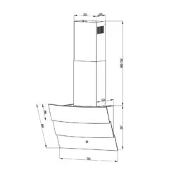 Antonia Dunstabzugshaube Kopffrei 60cm 350m³/h Touch-Bedienfeld Glas -Küchenmaschinen Verkäufe 10034866 yy 0010 logo Klarstein Antonia Dunstabzugshaube 60cm schwarz