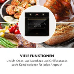 Elizabeth Einbaubackofen Retro 2200 Watt 70l Messingoptik Display -Küchenmaschinen Verkäufe 10034880 de 0004 logo