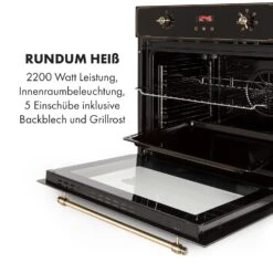 Elizabeth Einbaubackofen Retro 2200 Watt 70l Messingoptik Display -Küchenmaschinen Verkäufe 10034880 de 0006 logo
