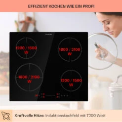Virtuosa EcoAdapt Induktionskochfeld 4 Zonen 7200W Glas Schwarz -Küchenmaschinen Verkäufe 10034948 de 0003 usp