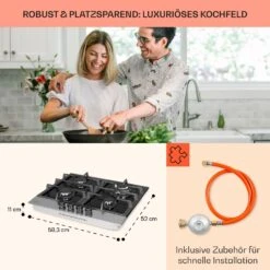 Alchemist 4 Zonen Gaskochfeld Aluminium-Brenner Glaskeramik Schwarz -Küchenmaschinen Verkäufe 10034969 de 0006 usp