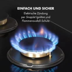 Goldflame 4 Gaskochfeld 4-flammig Messing-Brenner Glaskeramik Schwarz -Küchenmaschinen Verkäufe 10034972 de 0005 logo