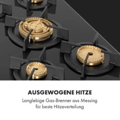 Goldflame 5 Gaskochfeld 5-flammig Messing-Brenner Glaskeramik Schwarz -Küchenmaschinen Verkäufe 10034973 de 0003 logo