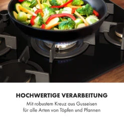 Goldflame 5 Gaskochfeld 5-flammig Messing-Brenner Glaskeramik Schwarz -Küchenmaschinen Verkäufe 10034973 de 0007 logo