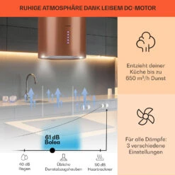 Beretta Inselabzugshaube Ø35cm Ab-/Umluft 650m³/h LED Aktivkohlefilter -Küchenmaschinen Verkäufe 10035166 de 0003 usp