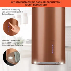 Beretta Inselabzugshaube Ø35cm Ab-/Umluft 650m³/h LED Aktivkohlefilter -Küchenmaschinen Verkäufe 10035166 de 0004 usp