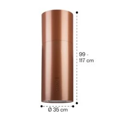 Beretta Inselabzugshaube Ø35cm Ab-/Umluft 650m³/h LED Aktivkohlefilter -Küchenmaschinen Verkäufe 10035166 yy 0011 dimensions