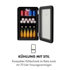 PopLife Getränkekühler Kühlschrank 70 Liter 0-10 °C Retro-Design LED -Küchenmaschinen Verkäufe 10035178 de 0003 logo