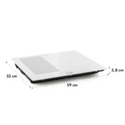 Delicatessa 60 Hybrid Einbaukochfeld Induktion 4 Zonen 7000W -Küchenmaschinen Verkäufe 10035198 yy 0011 logo Klarstein Delicatessa 60 Hybrid Kochfeld weiss