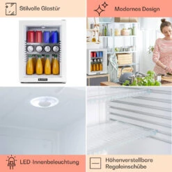 Brooklyn 42 Mini-Kühlschrank Glastür LED Ablage 14 Brooklyn 42 Mini-Kühlschrank Glastür LED Ablage -Küchenmaschinen Verkäufe 10035227 DE 0005 usp