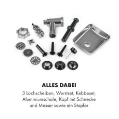 Kraftprotz Elektrischer Fleischwolf 700 W Kupfermotor Hack Wurst Kebbe Edelstahl -Küchenmaschinen Verkäufe 10035233 de 0006 logo