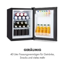 Klarstein Happy Hour Minibar 40L 5-15°C 23 DB LED-Licht -Küchenmaschinen Verkäufe 10035247 de 0004 logo