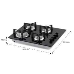 Trifecta 4 Gaskochfeld 4-flammig Triangle-Brenner Glaskeramik -Küchenmaschinen Verkäufe 10035469 yy 0011 dimensions