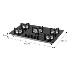 Trifecta 5 Gaskochfeld 5-flammig Triangle-Brenner Glaskeramik -Küchenmaschinen Verkäufe 10035470 yy 0011 dimensions