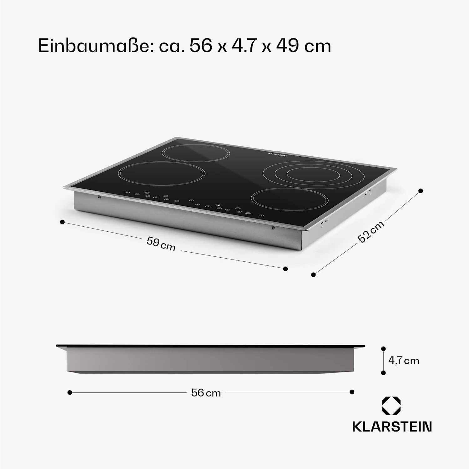 Virtuosa 4 Prime Einbaukochfeld 4 Zonen 6500W Glaskeramik Edelstahlrahmen 10 Virtuosa 4 Prime Einbaukochfeld 4 Zonen 6500W Glaskeramik Edelstahlrahmen – Bild 8