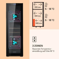 Bovella 27 Duo+ Zweizonen-Weinkühlschrank 74l 27 Fl. Glastür -Küchenmaschinen Verkäufe 10035697 de 0004 logo