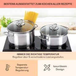 Cookbuddy Doppel-Kochfeld 2400W 5 Leistungsstufen Glaskeramik -Küchenmaschinen Verkäufe 10035705 de 0005 usp