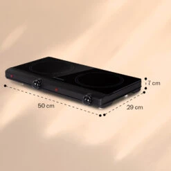 Cookbuddy Doppel-Kochfeld 2400W 5 Leistungsstufen Glaskeramik -Küchenmaschinen Verkäufe 10035705 yy 0011 dimensions