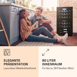 Shiraz 29 Duo Weinkühlschrank 2 Zonen 80L/29 Flaschen 5-22°C Touch -Küchenmaschinen Verkäufe 10035846 de 0002 logo