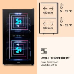 Shiraz 29 Duo Weinkühlschrank 2 Zonen 80L/29 Flaschen 5-22°C Touch -Küchenmaschinen Verkäufe 10035846 de 0003 logo