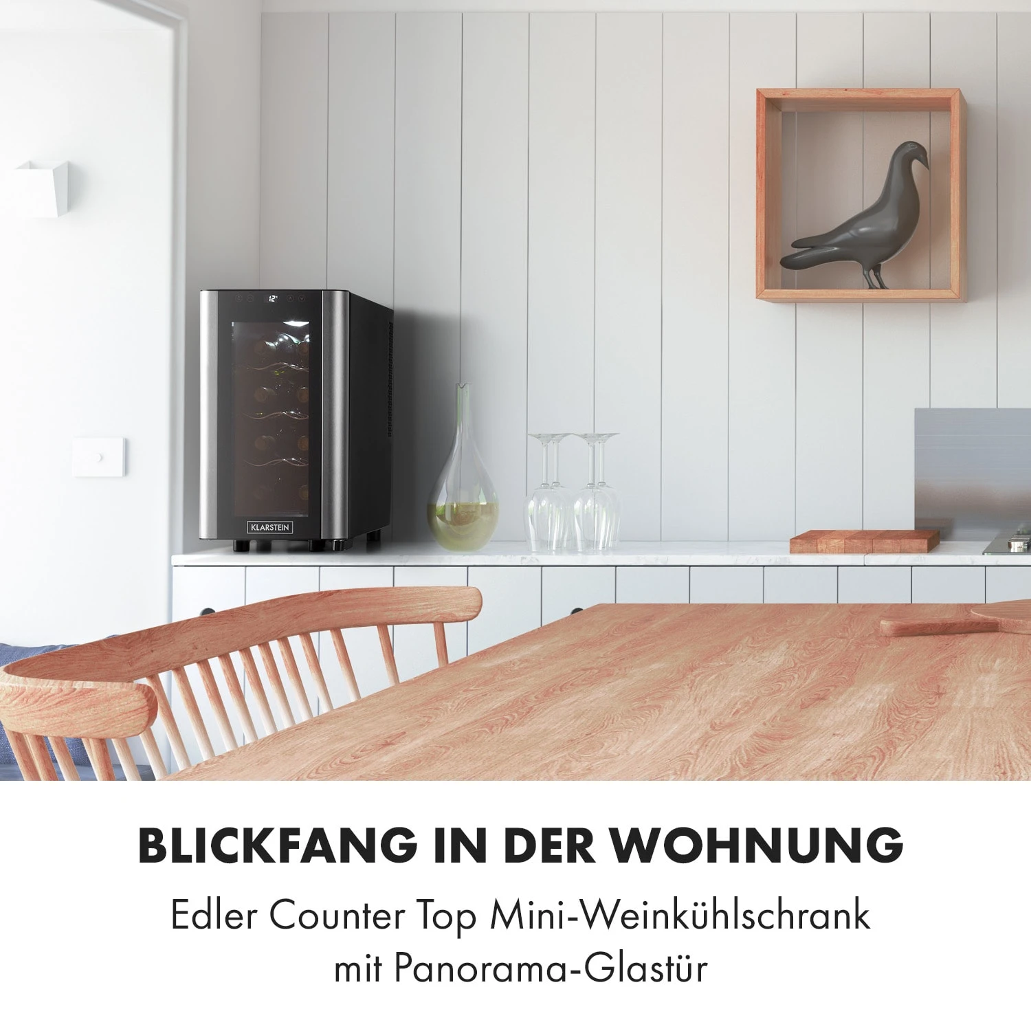 Reserva 8 Slim Uno Weinkühlschrank 8 Flaschen 23 Liter Edelstahl 4 Reserva 8 Slim Uno Weinkühlschrank 8 Flaschen 23 Liter Edelstahl – Bild 2