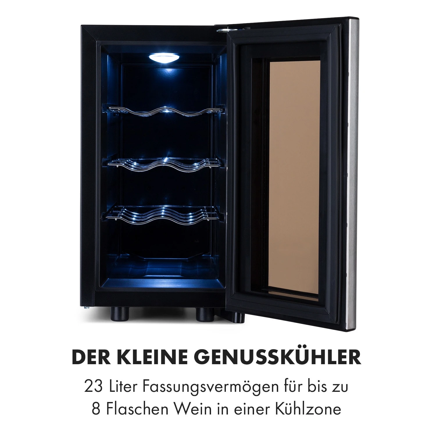 Reserva 8 Slim Uno Weinkühlschrank 8 Flaschen 23 Liter Edelstahl 5 Reserva 8 Slim Uno Weinkühlschrank 8 Flaschen 23 Liter Edelstahl – Bild 3