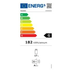 Geheimversteck Mini-Kühlschrank 2 Ebenen 17Ltr. 26dB Thermoelektrisch -Küchenmaschinen Verkäufe 10036104 energy label