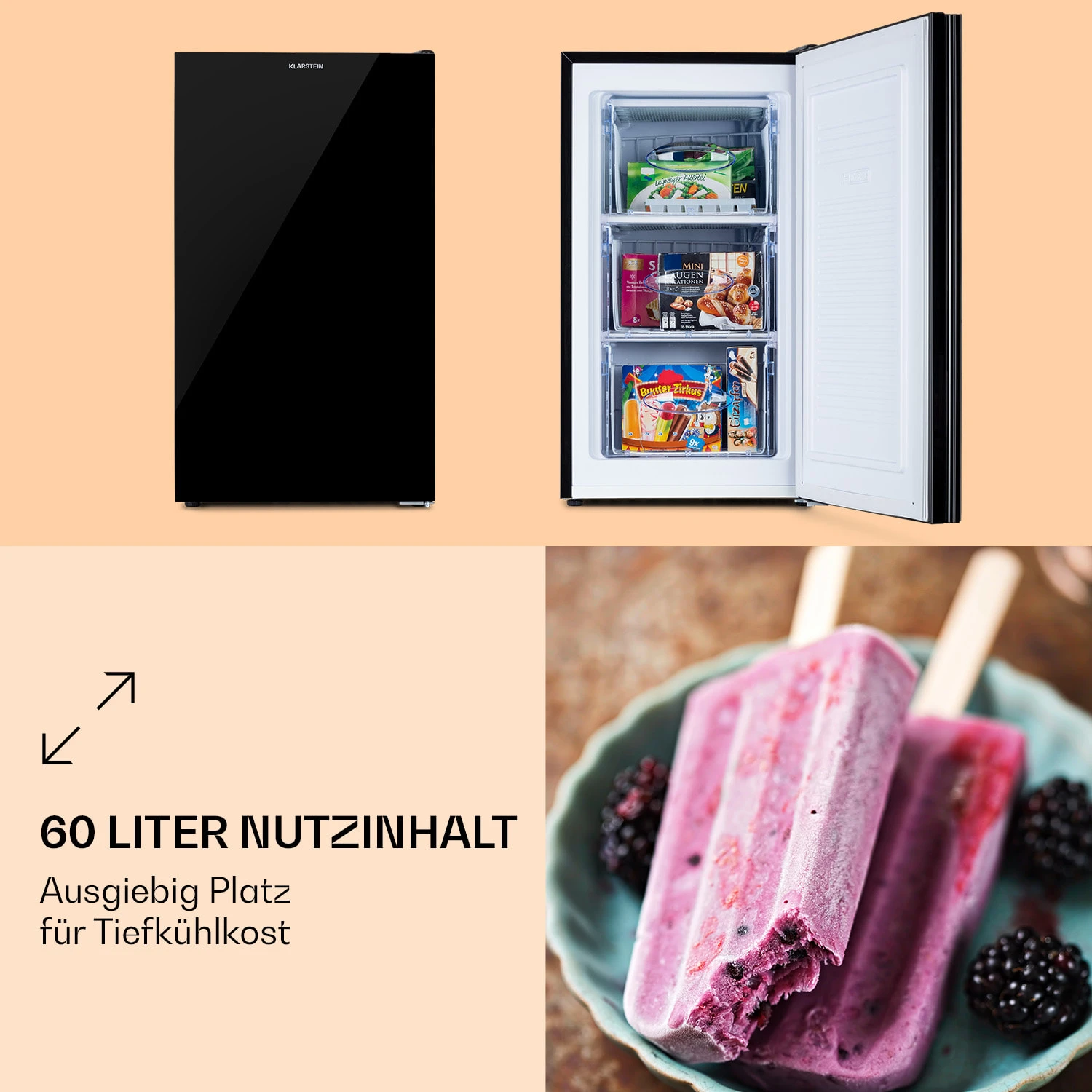 Pluto 60L Gefrierschrank 4-Sterne 60 Liter Bis -18 °C 5 Pluto 60L Gefrierschrank 4-Sterne 60 Liter Bis -18 °C – Bild 3