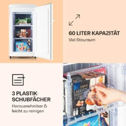 Laika 60L Gefrierschrank 60 Liter 3 Schubladen Temperatur: -18 Bis 0 °C -Küchenmaschinen Verkäufe 10036171 de 0004 logo
