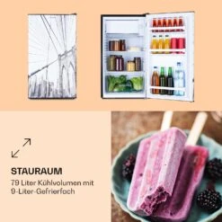 CoolArt 79L Kühl-Gefrier-Kombination EEK F Gefrierfach 9l Designtür -Küchenmaschinen Verkäufe 10036184 de 0003 logo