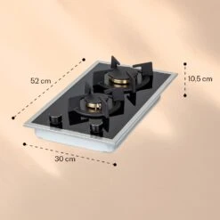 Goldflame Domino Prime Gaskochfeld 2-flammig Messing-Brenner Glaskeramik -Küchenmaschinen Verkäufe 10037806 yy 0007 logo