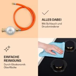 Goldflame Domino 4 Prime Gaskochfeld 4-flammig Messing-Brenner Glaskeramik -Küchenmaschinen Verkäufe 10037807 de 0006 logo