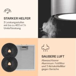 Skyfall Smart Inselabzugshaube Ø45cm Umluft 402m³/h LED -Küchenmaschinen Verkäufe 10037973 de 0005 logo