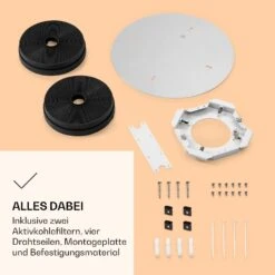 Skyfall Smart Inselabzugshaube Ø45cm Umluft 402m³/h LED -Küchenmaschinen Verkäufe 10037973 de 0006 logo