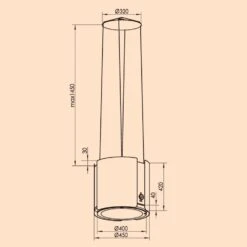 Skyfall Smart Inselabzugshaube Ø45cm Umluft 402m³/h LED -Küchenmaschinen Verkäufe 10037973 yy 0007 logo