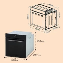 Illuminosa Smart Einbaubackofen 2800W 11 Funktionen App-Steuerung -Küchenmaschinen Verkäufe 10038335 yy 0007 dimensions