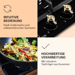 Victoria Domino Gaskochfeld 2-flammig Sabaf-Brenner Glaskeramik Retro-Look -Küchenmaschinen Verkäufe 10038374 de 0005 logo