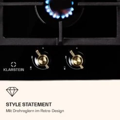 Victoria Domino Gaskochfeld 2-flammig Sabaf-Brenner Glaskeramik Retro-Look -Küchenmaschinen Verkäufe 10038374 de 0006 logo