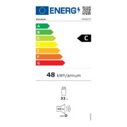 Beersafe M Crystal White Kühlschrank 33 Ltr 2 Böden Glastür Edelstahl -Küchenmaschinen Verkäufe 10039423 energy label