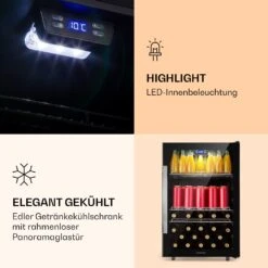 Beersafe 5XL Kühlschrank 148 Liter 3 Böden Panoramaglastür Edelstahl -Küchenmaschinen Verkäufe 10039512 de 0004 logo