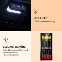 Beersafe 7XL Kühlschrank 242 Liter 5 Böden Panoramaglastür Edelstahl -Küchenmaschinen Verkäufe 10039513 de 0004 logo