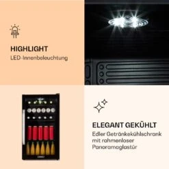 Beersafe 3XL Onyx Kühlschrank 98 Liter 4 Böden Panoramaglastür -Küchenmaschinen Verkäufe 10039655 de 0004 logo