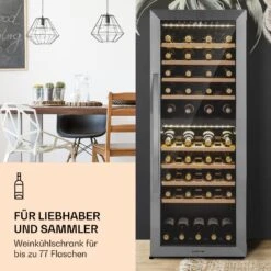 Klarstein Vinamour 77 Duo Weinkühlschrank 191 Liter 5 - 20 °C 2 Kühlzonen -Küchenmaschinen Verkäufe 10039771 de 0002 logo