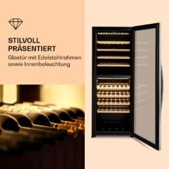 Klarstein Vinamour 77 Duo Weinkühlschrank 191 Liter 5 - 20 °C 2 Kühlzonen -Küchenmaschinen Verkäufe 10039771 de 0003 logo