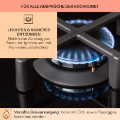 Illuminosa Domino Gaskochfeld 2-flammig Sabaf-Brenner Glaskeramik -Küchenmaschinen Verkäufe 10039896 de 0005 usp