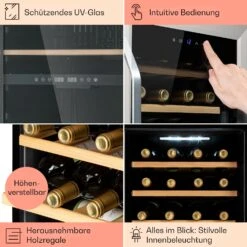 Vinamour 16 Uno Weinkühlschrank 16Fl./42l 5-18°C 41dB Glas -Küchenmaschinen Verkäufe 10039897 de 0005 usp